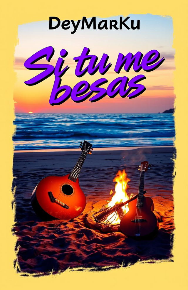 An album cover for a song titled 'Si tu me besas' by the artist DeyMarKu