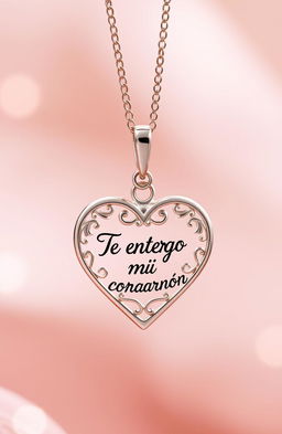 A beautiful, elegant heart-shaped necklace designed to symbolize devotion and love
