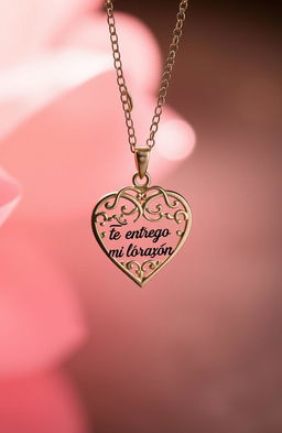 A beautiful, elegant heart-shaped necklace designed to symbolize devotion and love