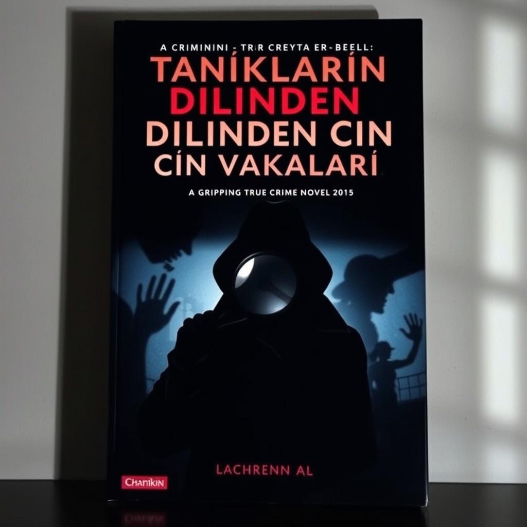 A captivating book cover for a gripping true crime novel titled 'Tanıkların Dilinden Cin Vakaları'