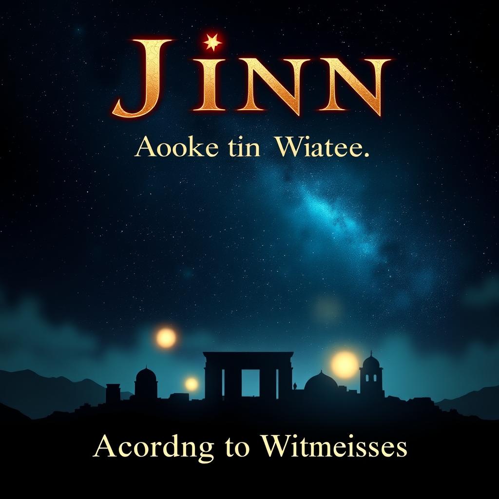 An intriguing book cover design for a captivating non-fiction title 'Jinn Cases According to Witnesses'