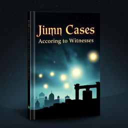 An intriguing book cover design for a captivating non-fiction title 'Jinn Cases According to Witnesses'