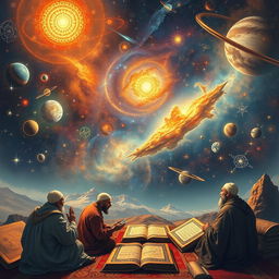 The creation of the universe from the perspective of Islamic scholars, showcasing the vastness and complexity of creation