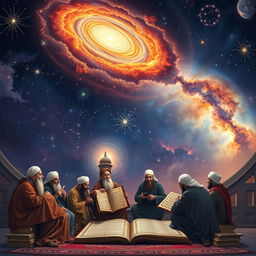 The creation of the universe from the perspective of Islamic scholars, showcasing the vastness and complexity of creation