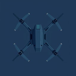 A top-down view of a reconnaissance drone depicted in pixel art style