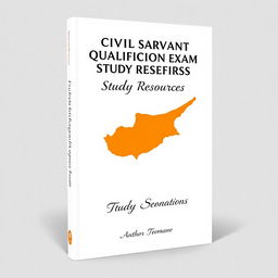 Design a professional book cover specifically for a study resource on the qualification exam for civil servants in Northern Cyprus