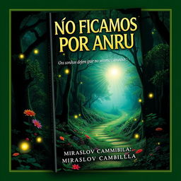 A visually striking book cover for "NÃO FICAMOS POR AQUI" featuring the subtitle "Os sonhos devem seguir no mesmo caminho" by Miraslov Cambila