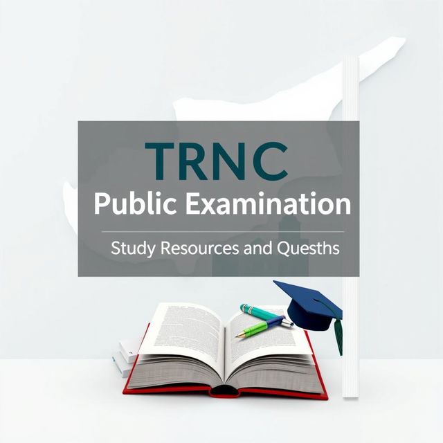 An e-book cover for 'TRNC Public Examination Study Resources and Questions'