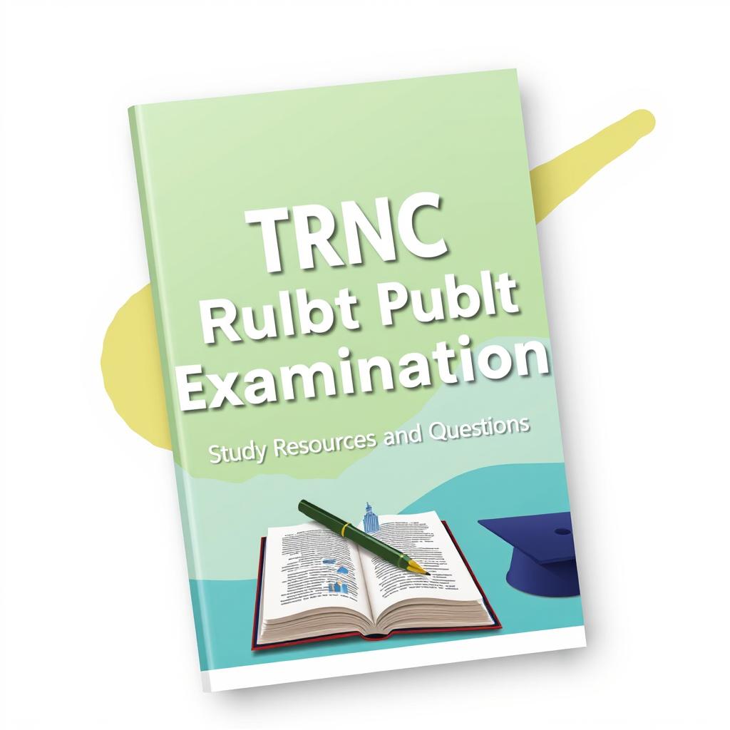 An e-book cover for 'TRNC Public Examination Study Resources and Questions'