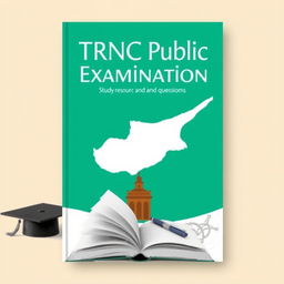 An e-book cover for 'TRNC Public Examination Study Resources and Questions'