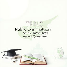 An e-book cover for 'TRNC Public Examination Study Resources and Questions'