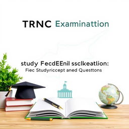An e-book cover for 'TRNC Public Examination Study Resources and Questions'