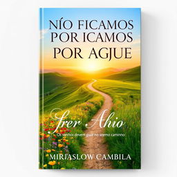 A beautiful and evocative book cover for "NÃO FICAMOS POR AQUI" featuring the subtitle "Os sonhos devem seguir no mesmo caminho" by Miraslov Cambila