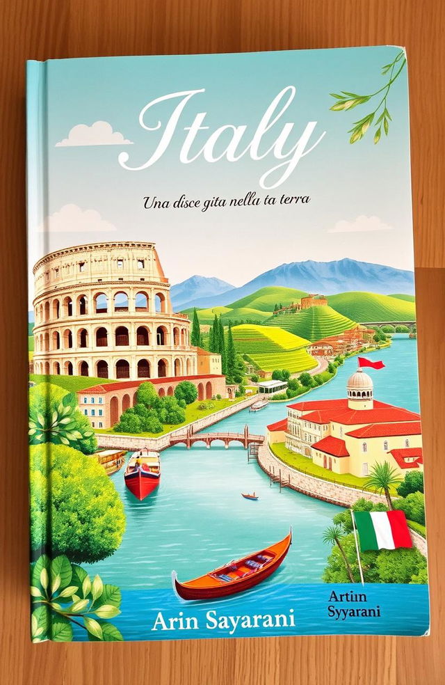 A beautiful book cover showcasing the enchanting landscape of Italy