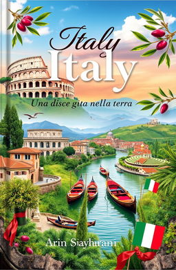 A beautiful book cover showcasing the enchanting landscape of Italy