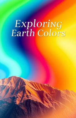 A stunning A4 book cover design titled 'Exploring Earth Colors'