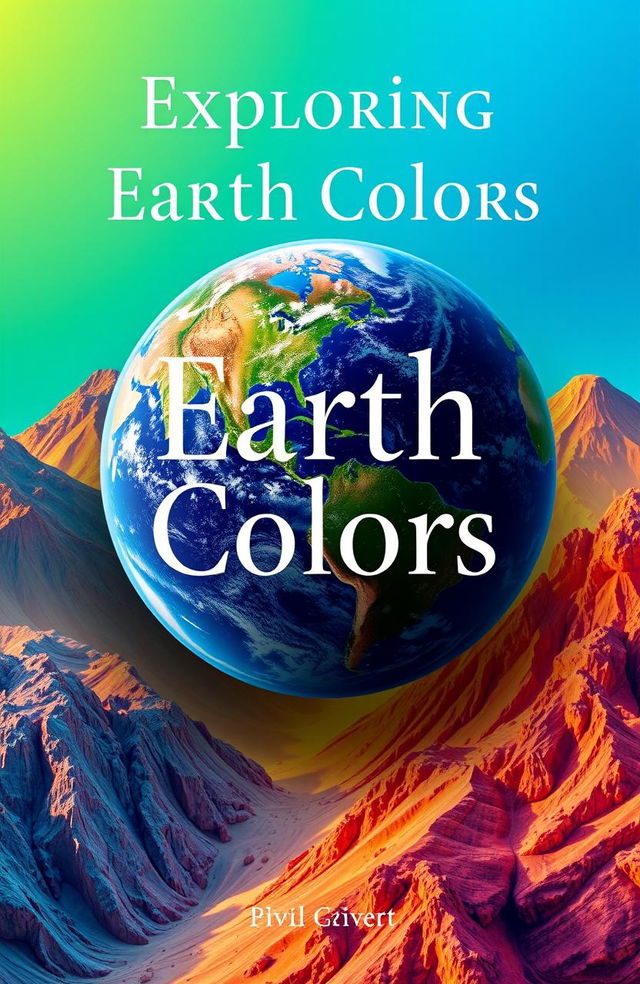 A stunning A4 book cover design titled 'Exploring Earth Colors'