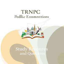 A visually appealing e-book cover for 'TRNC Public Examination Study Resources and Questions'