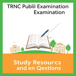 A captivating e-book cover for 'TRNC Public Examination Study Resources and Questions'