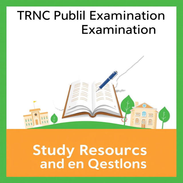 A captivating e-book cover for 'TRNC Public Examination Study Resources and Questions'