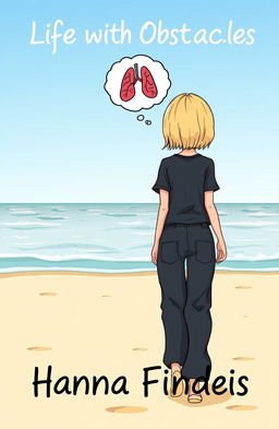 A cartoon-style book cover for the title 'Life with Obstacles'