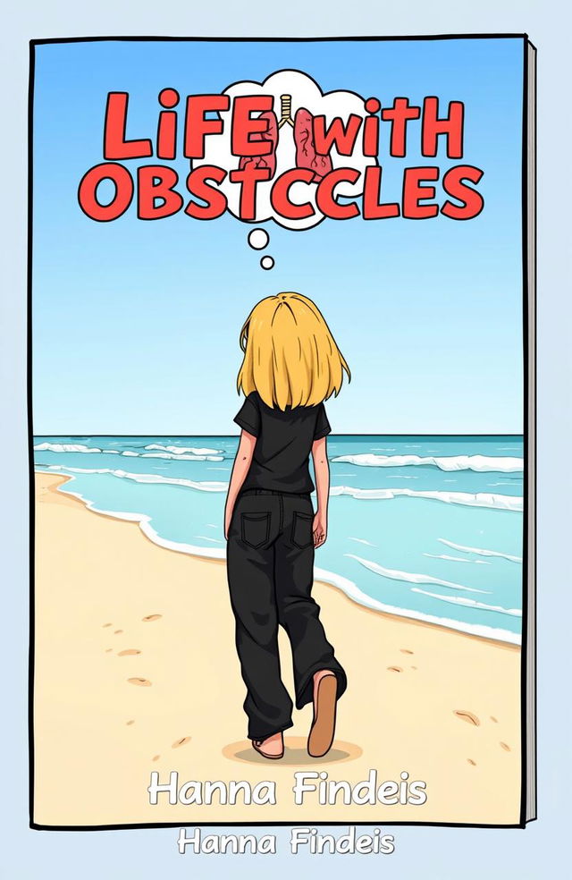 A cartoon-style book cover for the title 'Life with Obstacles'