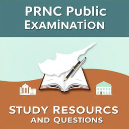 An engaging e-book cover for 'TRNC Public Examination Study Resources and Questions'