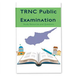 An engaging e-book cover for 'TRNC Public Examination Study Resources and Questions'