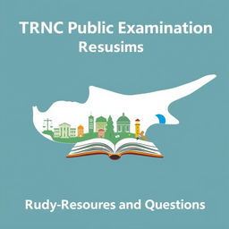 An attractive e-book cover for 'TRNC Public Examination Study Resources and Questions'
