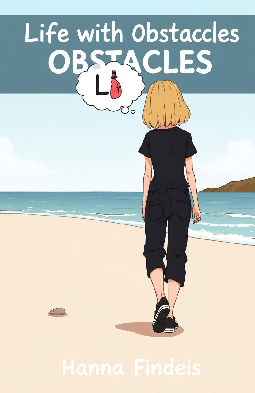 A cartoon-style book cover for the title 'Life with Obstacles'