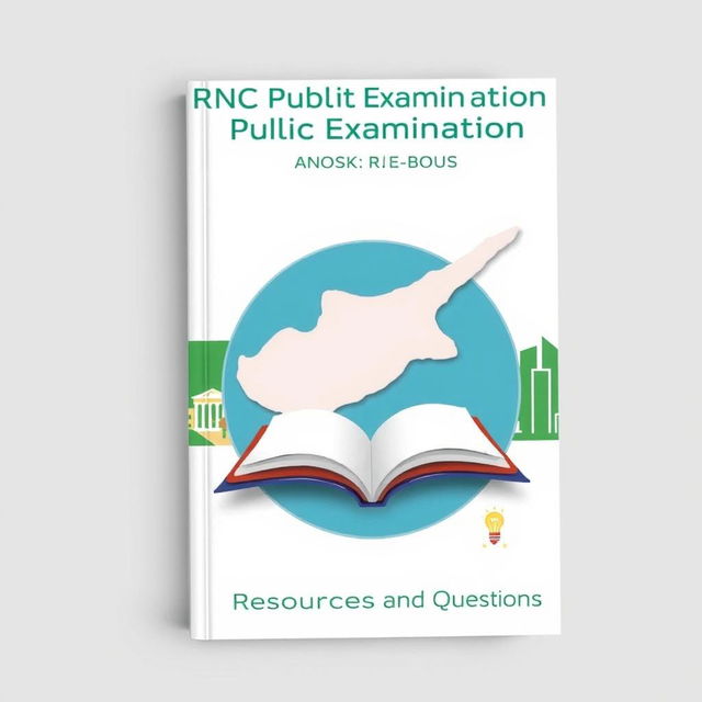 A stylish and professional e-book cover for 'TRNC Public Examination Study Resources and Questions'