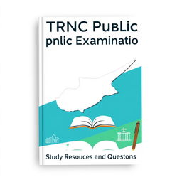 A stylish and professional e-book cover for 'TRNC Public Examination Study Resources and Questions'