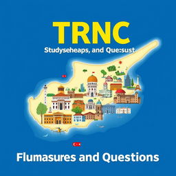 A visually striking e-book cover for 'TRNC Public Examination Study Resources and Questions'