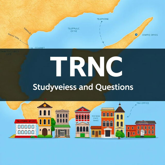 A captivating e-book cover design for 'TRNC Public Examination Study Resources and Questions'