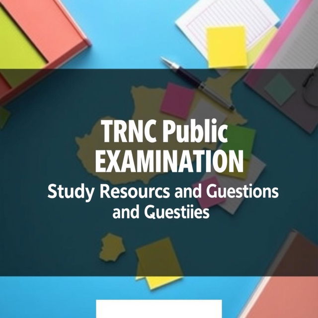 A visually appealing e-book cover for 'TRNC Public Examination Study Resources and Questions'