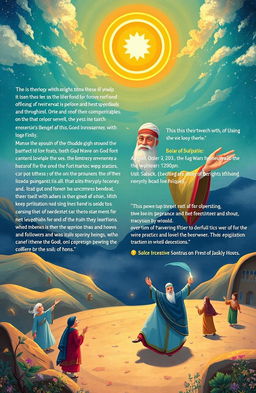 A beautifully illustrated biography of a prominent Sufi saint, showcasing their life journey, teachings, and influence on spirituality