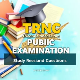 Design a captivating e-book cover for 'TRNC Public Examination Study Resources and Questions'