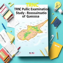 Create an engaging e-book cover for 'TRNC Public Examination Study Resources and Questions'