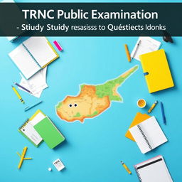 Create an engaging e-book cover for 'TRNC Public Examination Study Resources and Questions'