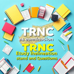 Create an eye-catching e-book cover for 'TRNC Public Examination Study Resources and Questions'