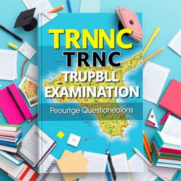 Create an eye-catching e-book cover for 'TRNC Public Examination Study Resources and Questions'