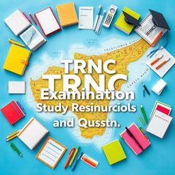 Create an eye-catching e-book cover for 'TRNC Public Examination Study Resources and Questions'