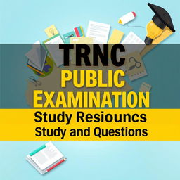 Design a striking e-book cover for 'TRNC Public Examination Study Resources and Questions'