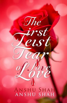 A beautifully designed book cover for "The First Tear of Love" by Anshu Shah