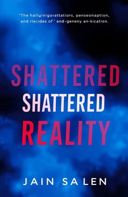 A book cover design featuring the title 'Shattered Reality' prominently displayed