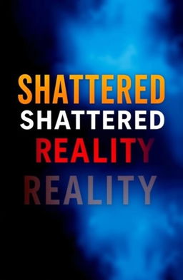 A book cover design featuring the title 'Shattered Reality' prominently displayed