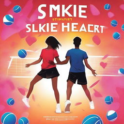 Create a vibrant movie poster for 'Spike & Set: The Game of Hearts'