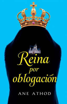 A book cover featuring a regal queen's crown, set against a vibrant blue background
