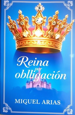 A book cover featuring a regal queen's crown prominently at the top, adorned with jewels that sparkle against the light