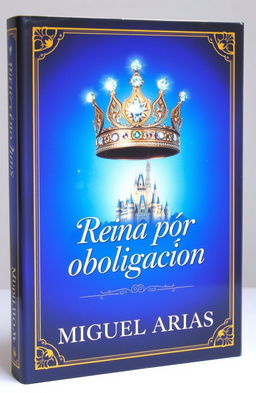 A book cover featuring a regal queen's crown prominently at the top, adorned with jewels that sparkle against the light